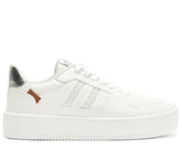 TÊNIS DE AMARRAR BRANCO E PRATA LISTRAS GLAM C 30482 0004 0002 ANACAPRI - Vintedoisk